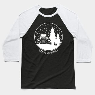 Vintage 1930s Morris 10-4 classic car Christmas snow globe Baseball T-Shirt